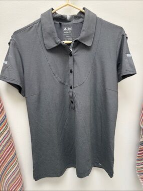 adidas Black Polo Shirt with Subtle Trim Women’s XL Golf